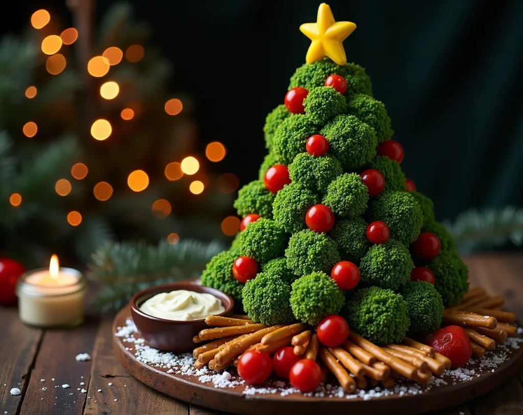 Festive Christmas Tree Veggie Tray