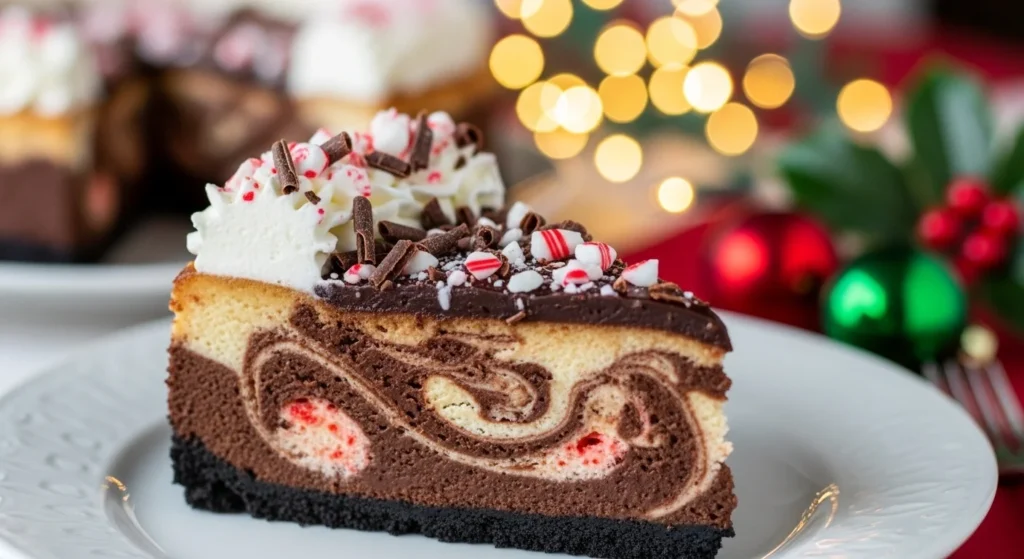 Classic Peppermint Chocolate Cheesecake