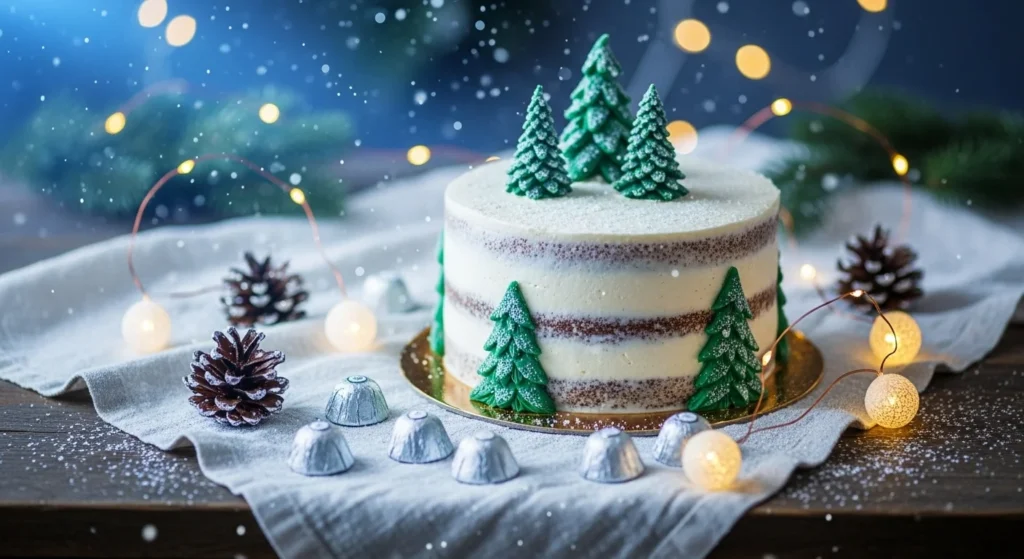 Sparkling Snow Globe Cake