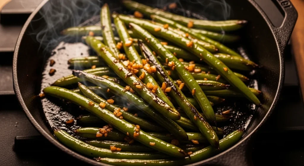 Sweet and Smoky Skillet-Blistered Green Beans