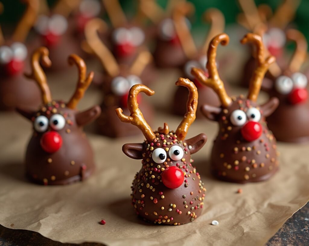 No-Bake Chocolate Reindeer Treats