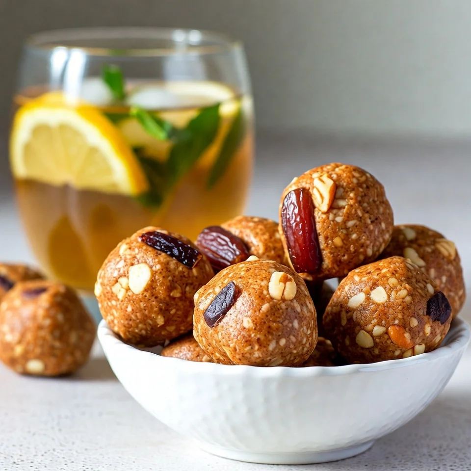 Fruit & Nut Energy Bites + Herbal Iced Tea