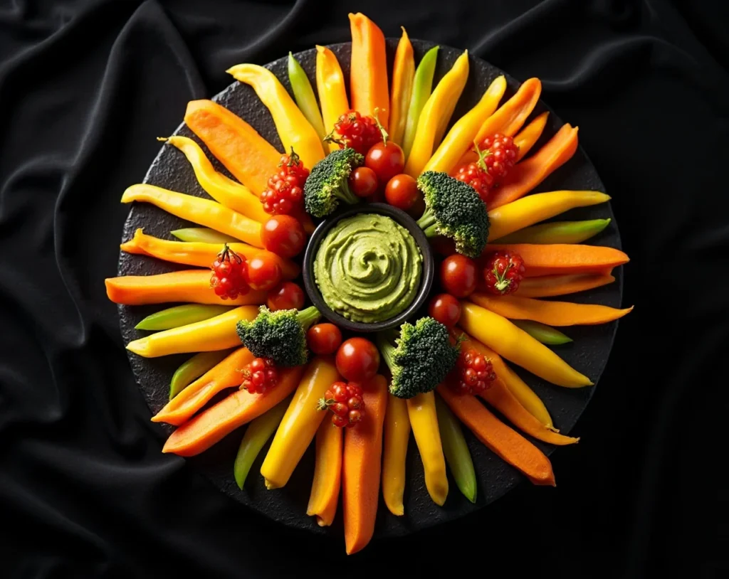 Radiant Holiday Star Veggie Tray