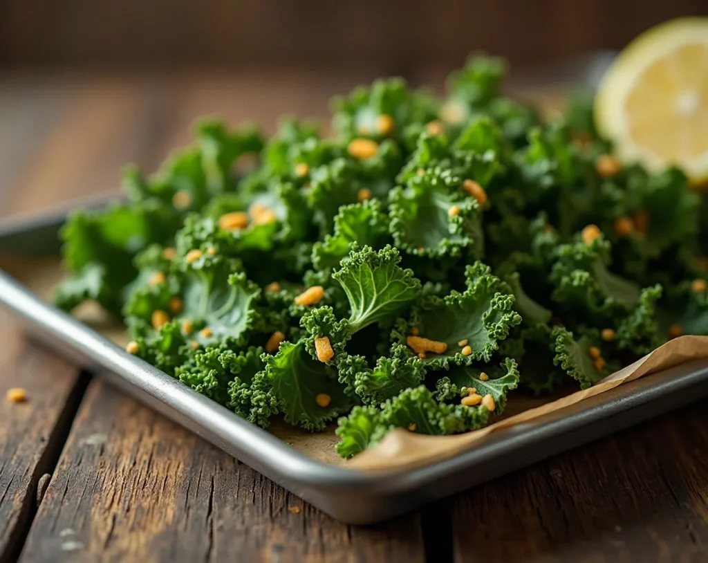 Lemon Garlic Kale Chips