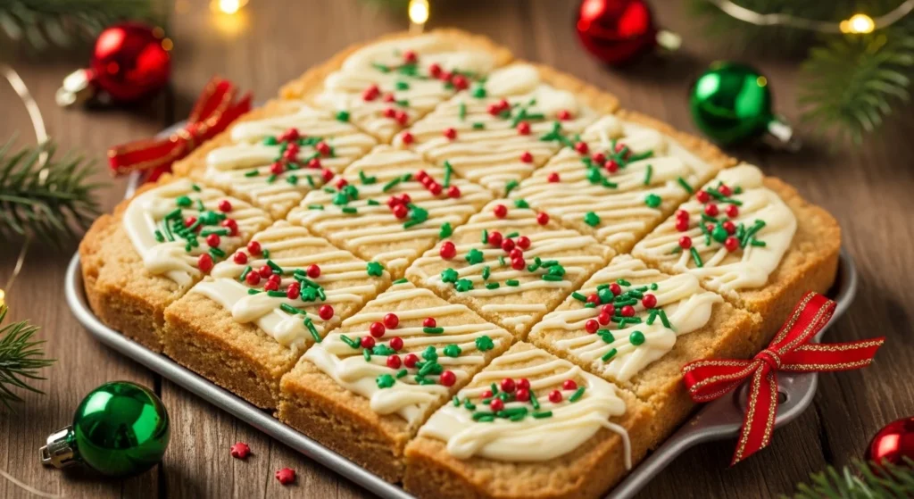 Festive Sprinkle Shortbread Bars