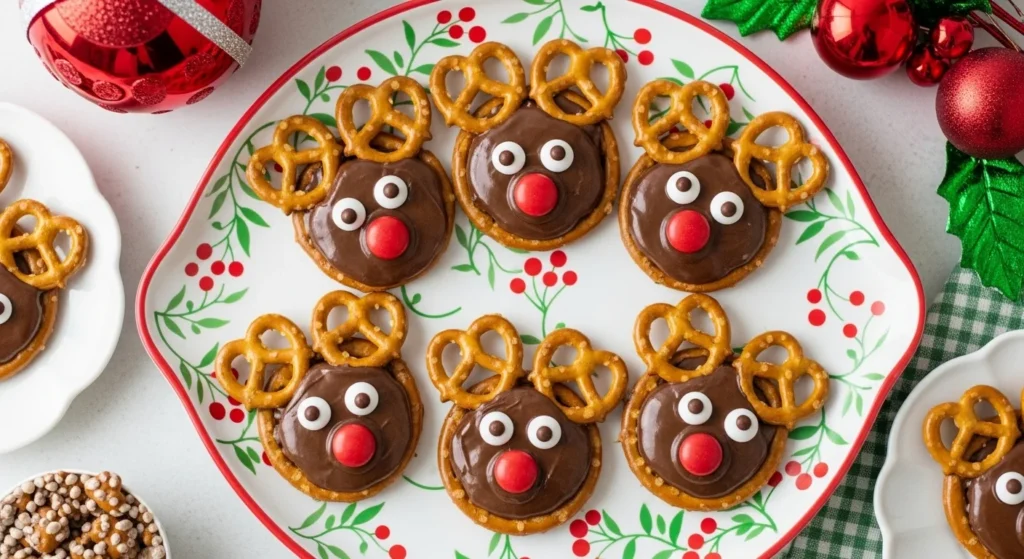 Mini Reindeer Pretzel Bites