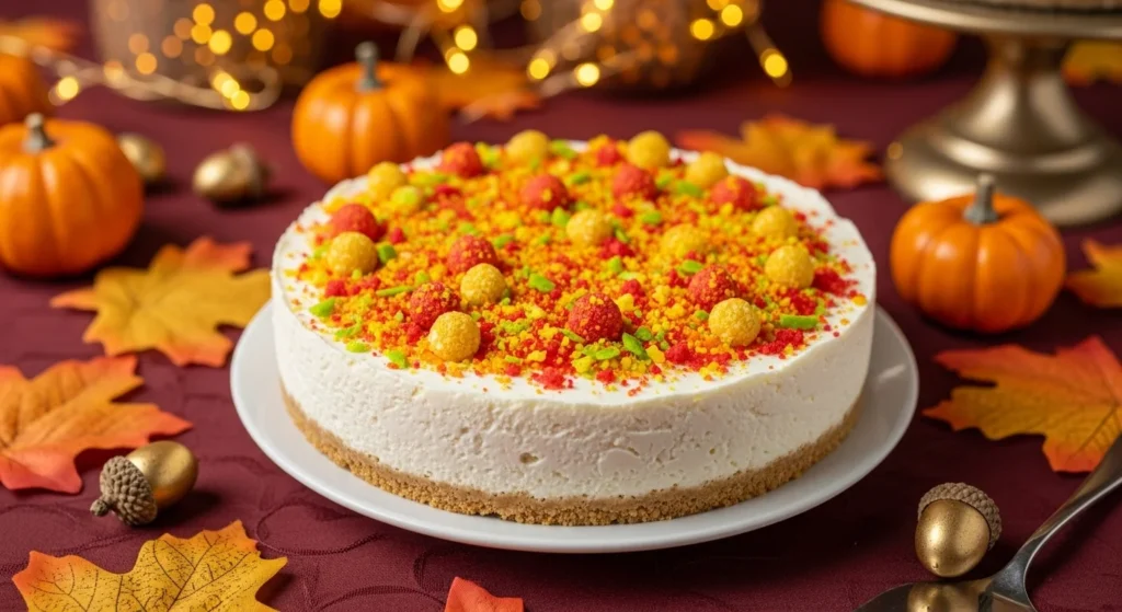 No-Bake Motichoor Cheesecake