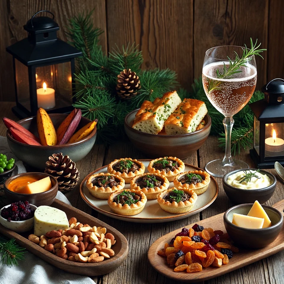 Cozy Winter Woodland Buffet + Rosemary Gin Fizz