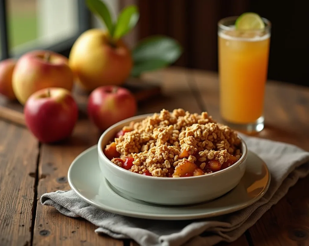 Vegan Apple Crisp + Ginger Apple MocktaiL