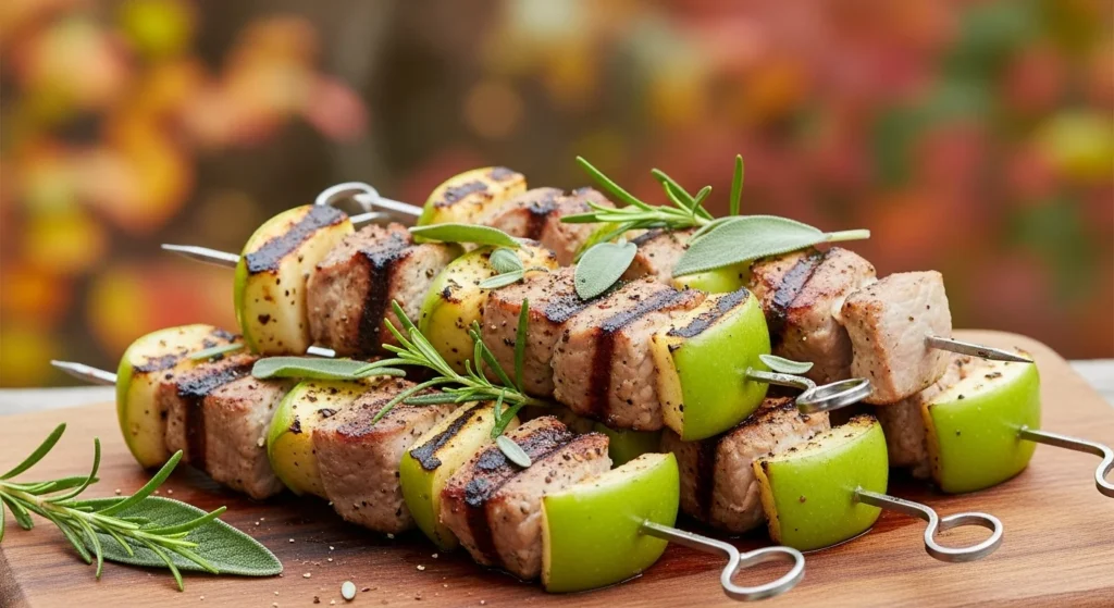 Herby Apple & Pork Kabobs