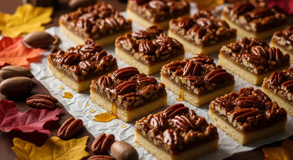 Pecan Pie Bars with Golden Lattice