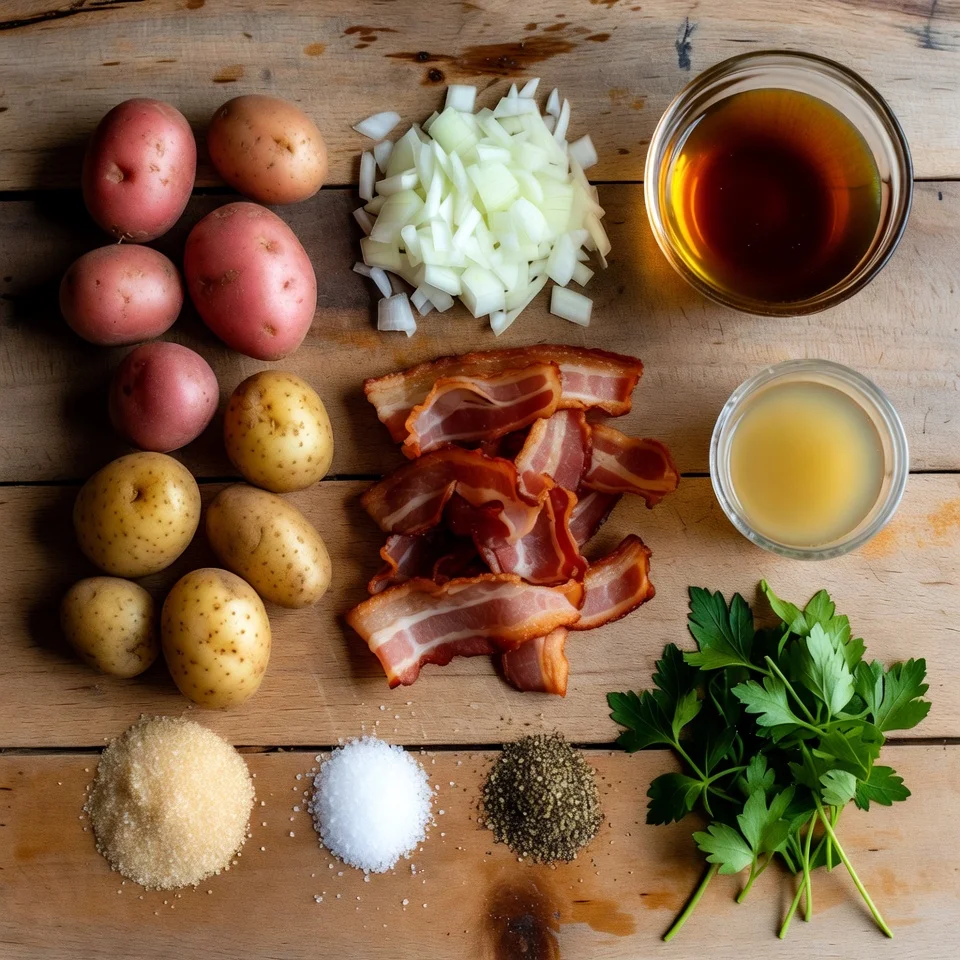 German Potato Salad ingredients