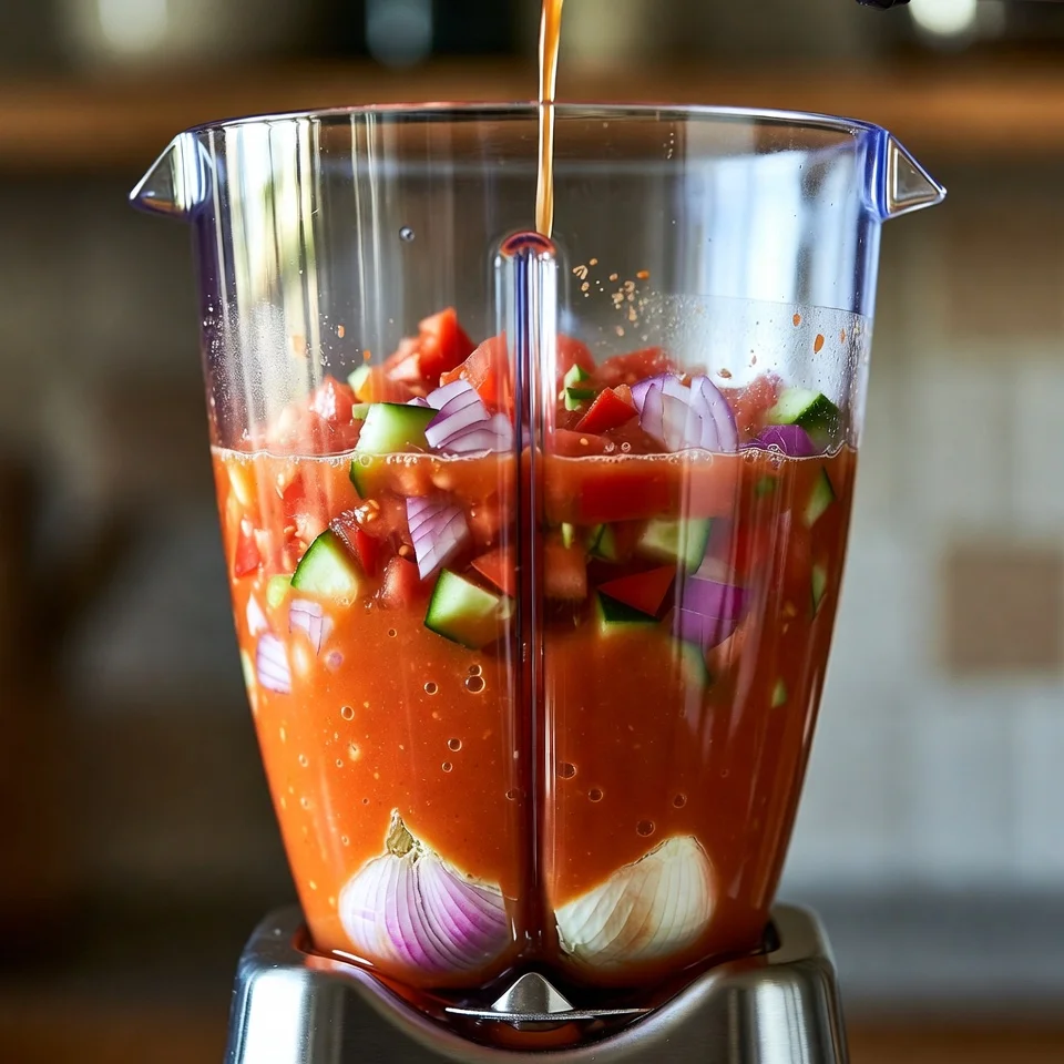 Spanish Gazpacho Bliss grinding