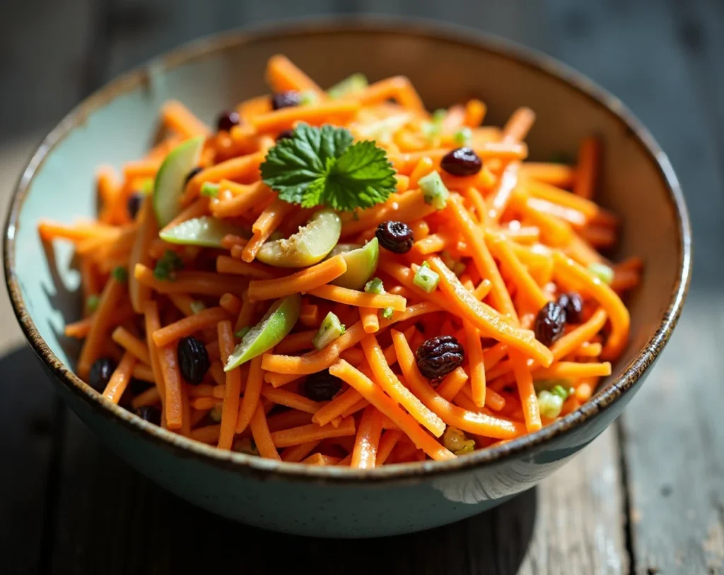 Carrot and Apple Slaw with Tangy Dressing