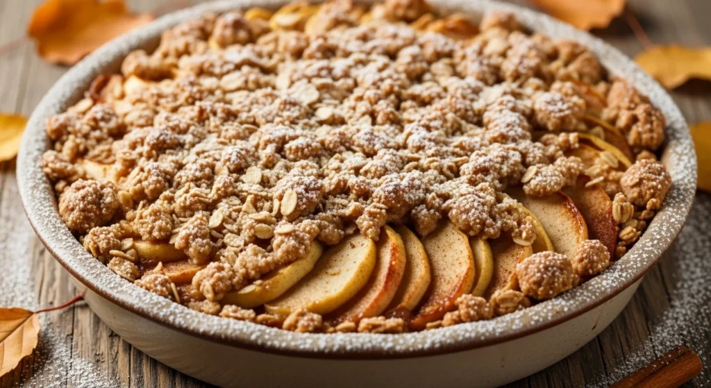 Dutch Apple Pie with Oatmeal Streusel Topping