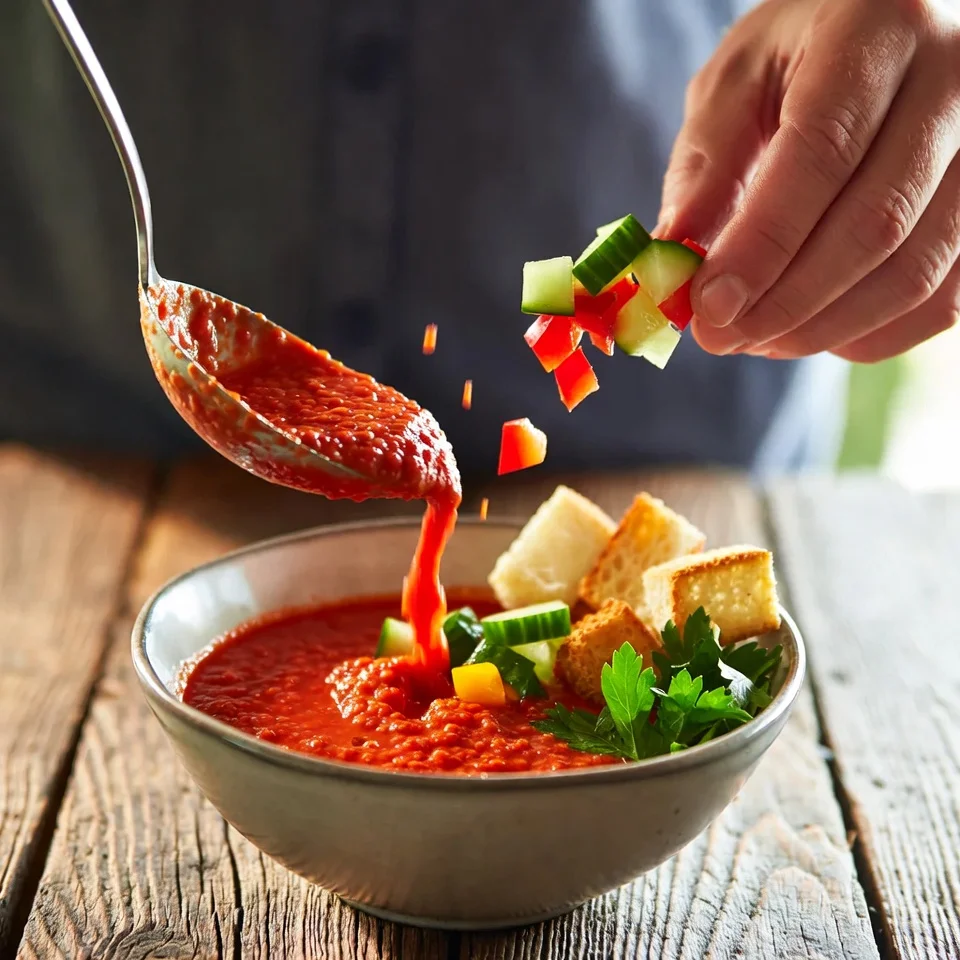Spanish Gazpacho Bliss making