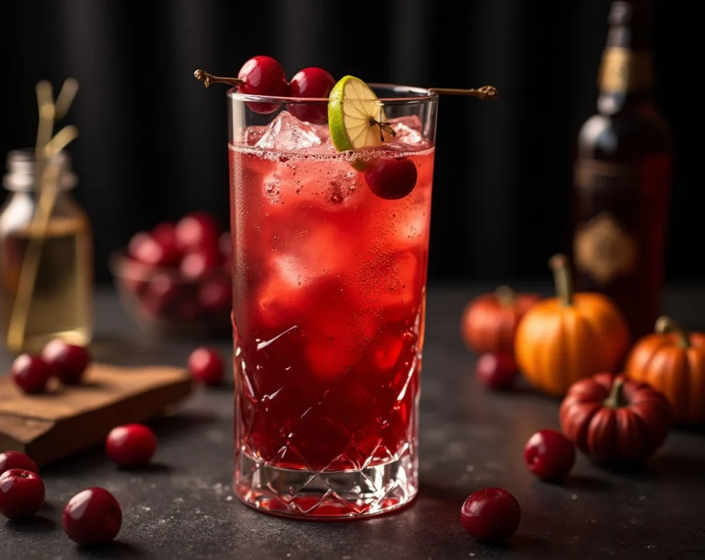 Cranberry Bourbon Fizz
