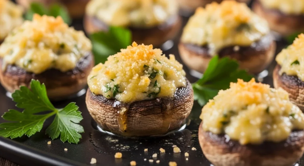 Cheesy Stuffed Mushrooms with Garlic Butter