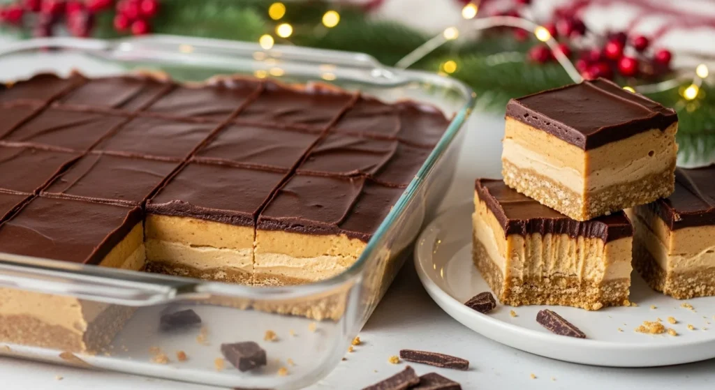 No-Bake Chocolate Peanut Butter Bars