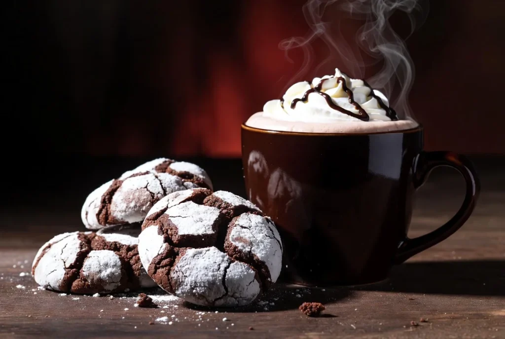 Double Chocolate Crinkle Cookies