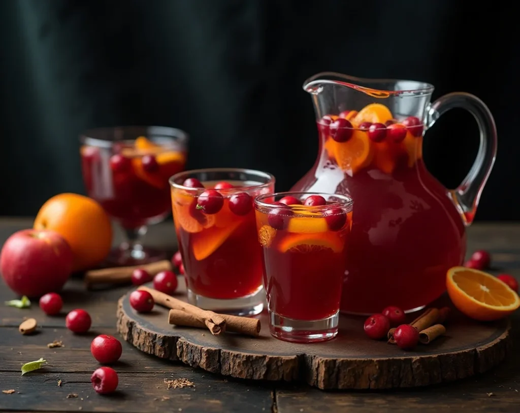 Cranberry-Spiced Apple Cider Sangria