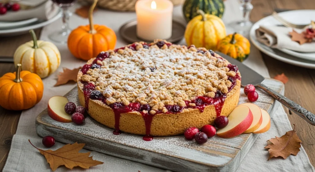 Apple Cranberry Crunch Pie