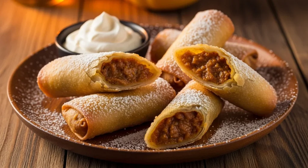 Pumpkin Pie Spring Rolls