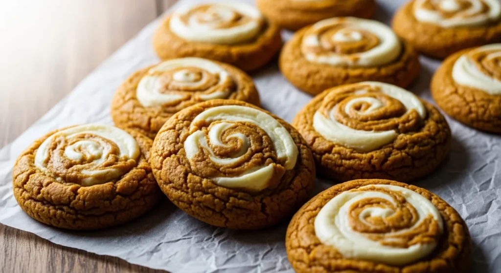 Swirled Pumpkin Cheesecake Cookies