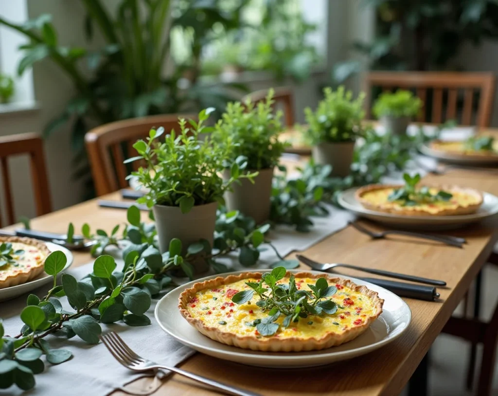 Greenery-Focused Brunch Spread