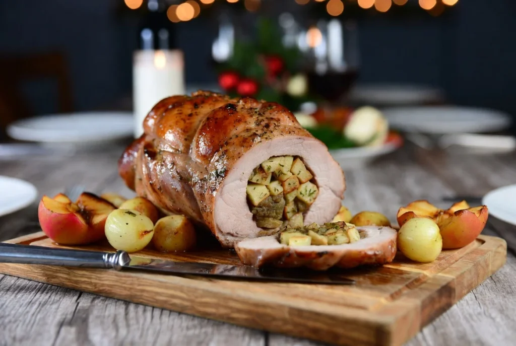 Stuffed Pork Loin with Apples
