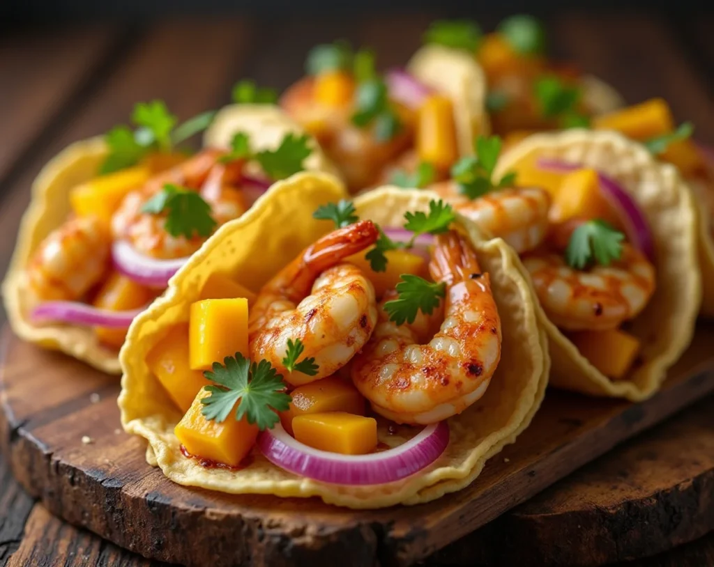 Mango Chili Lime Shrimp Tacos