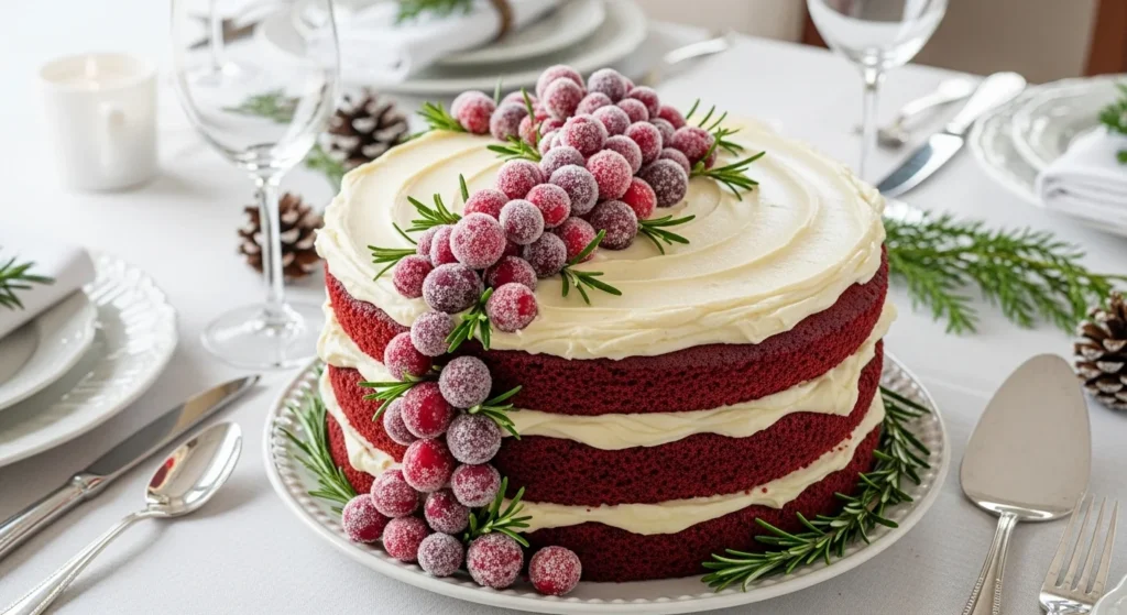 Red Velvet Christmas Cake