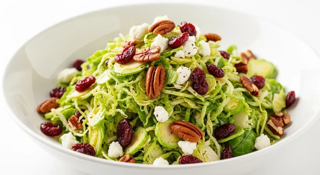 Shaved Brussels Sprouts Salad with Cranberries
