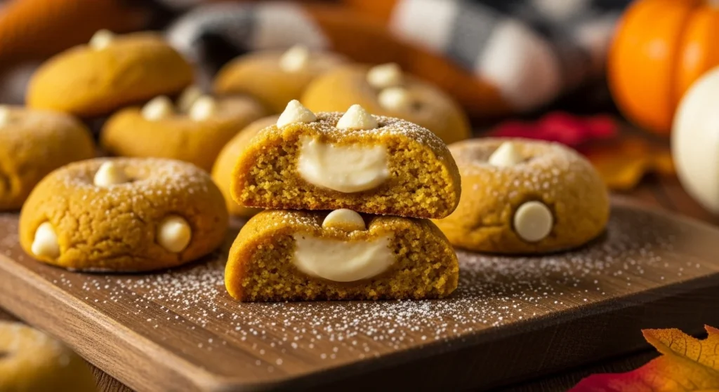 White Chocolate Chip Pumpkin Cheesecake Cookies
