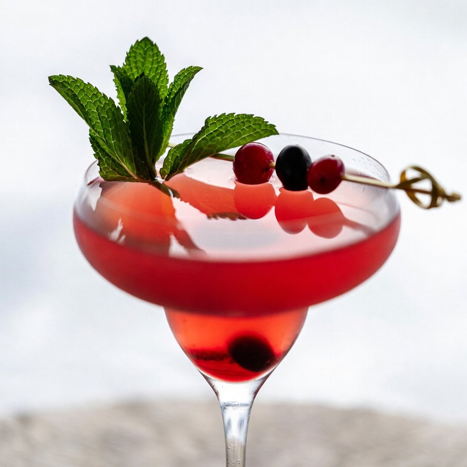 Cranberry Peppermint Martini