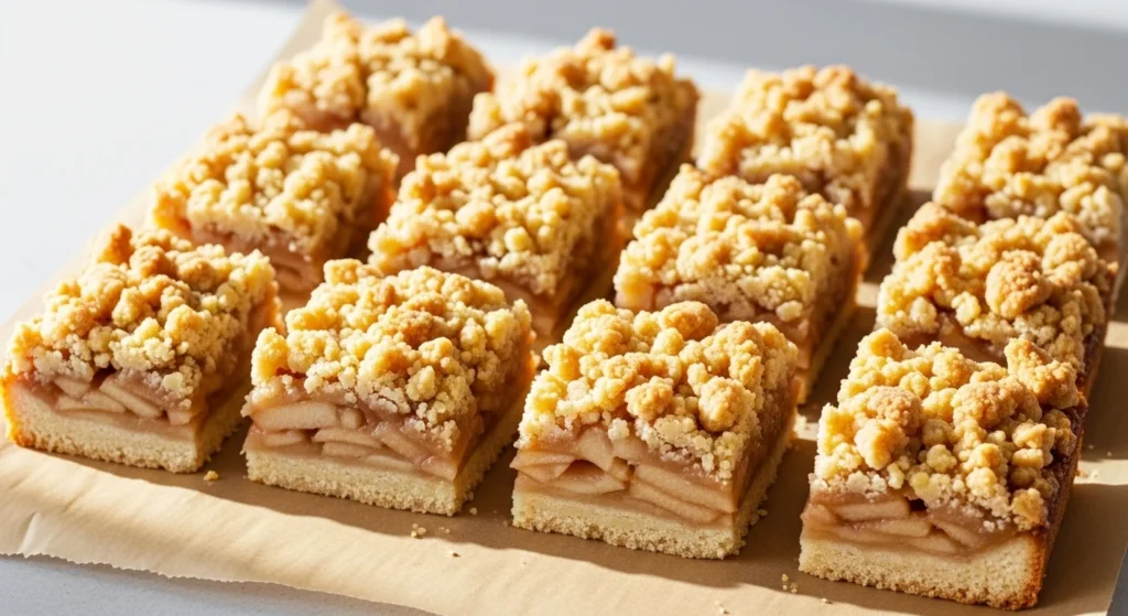 Apple Pie Bars with Shortbread Crust