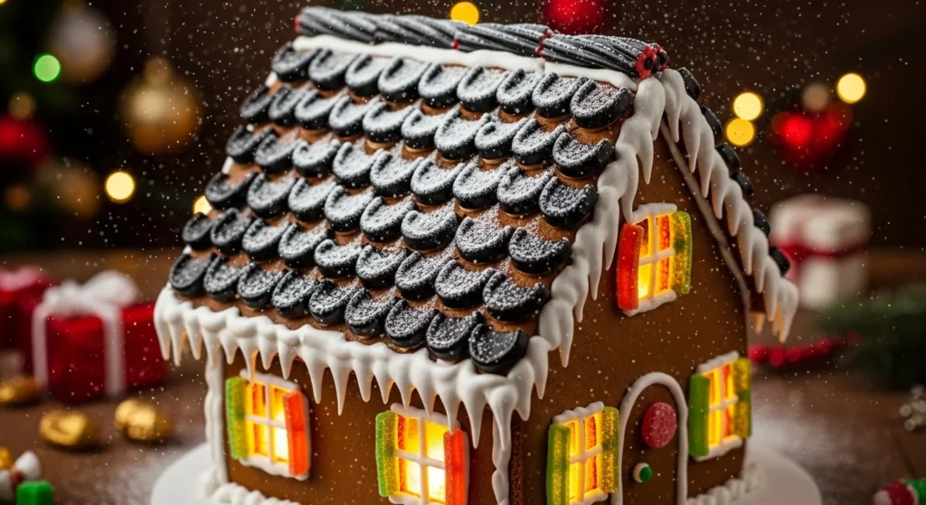 Cozy Gingerbread House Cake