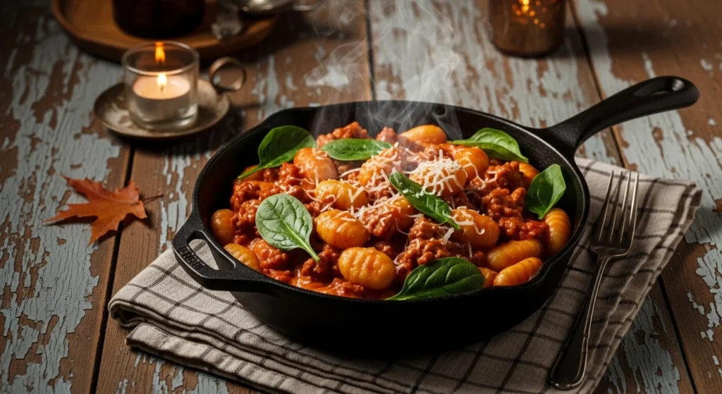 Creamy Sausage and Gnocchi Skillet