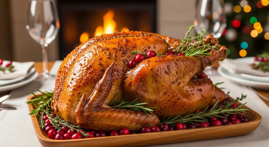 Maple & Mustard Glazed Roasted Turkey