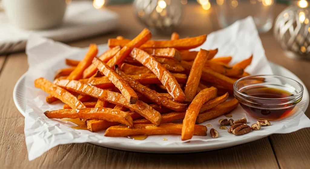 Sweet Potato Fries with Maple Glaze