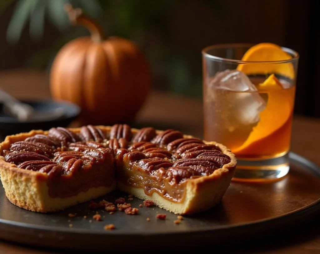 Vegan Pecan Pie + Pecan Old Fashioned