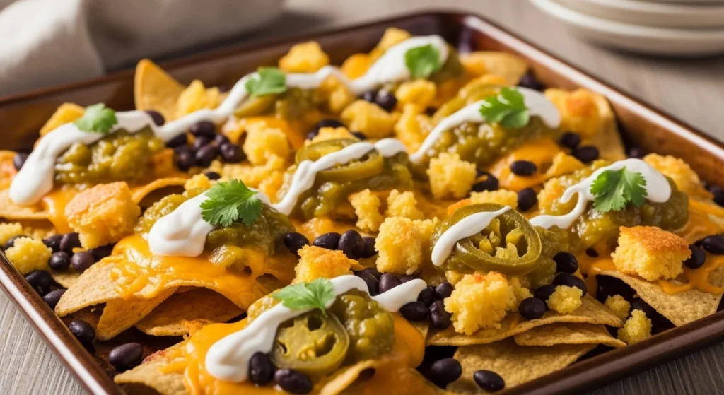 Cornbread Nachos with Jalapeño Relish