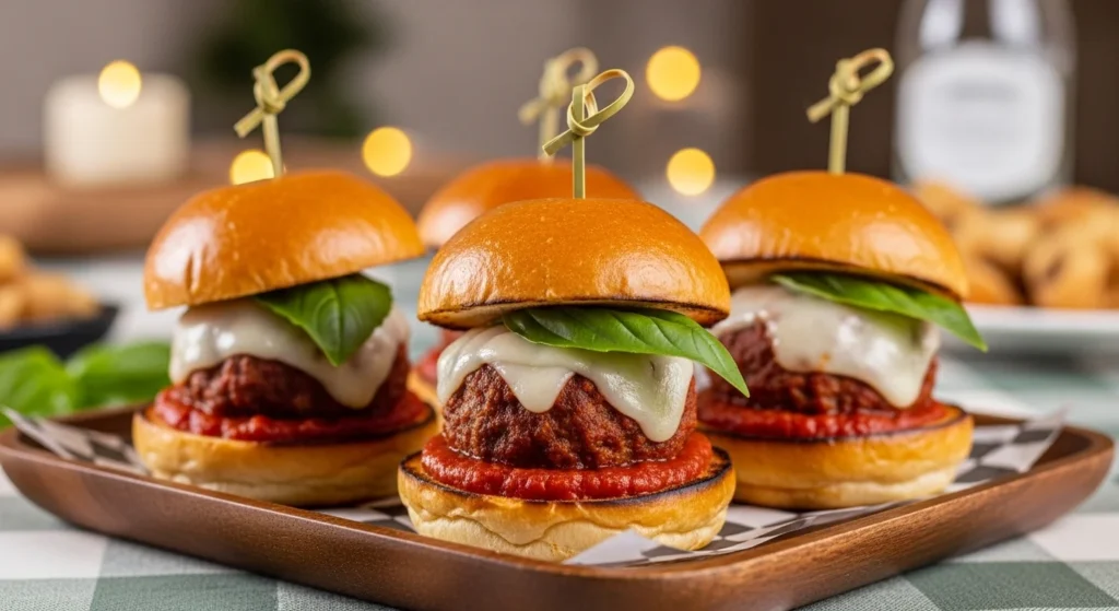Juicy Meatball Sliders on Toasty Buns