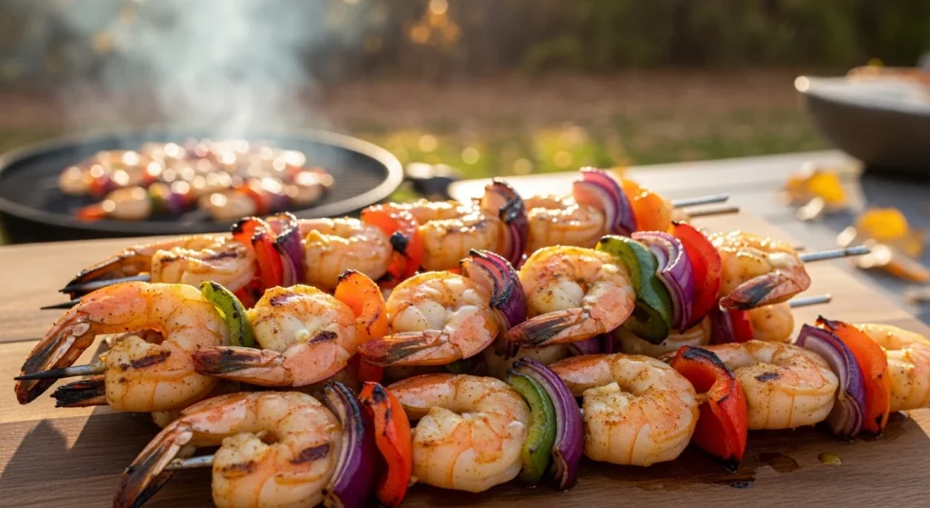 Pumpkin Spice Shrimp Skewers