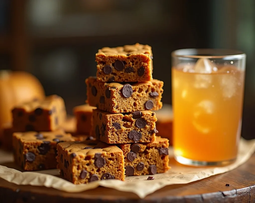 Pumpkin Blondies + Pumpkin Spice Spritzer