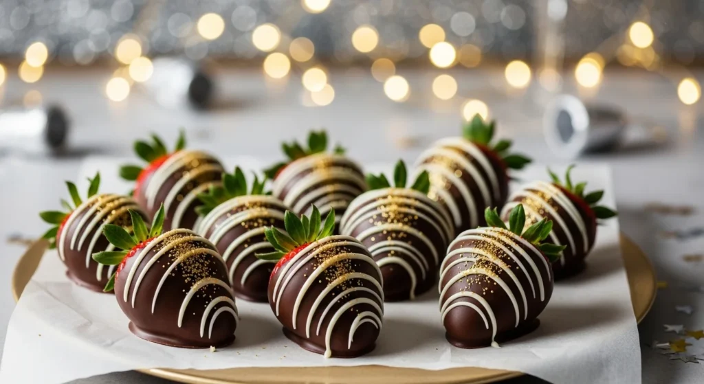 Chocolate-Dipped Strawberry Sparklers