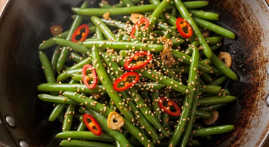 Green Bean Stir-Fry with Sesame and Ginger