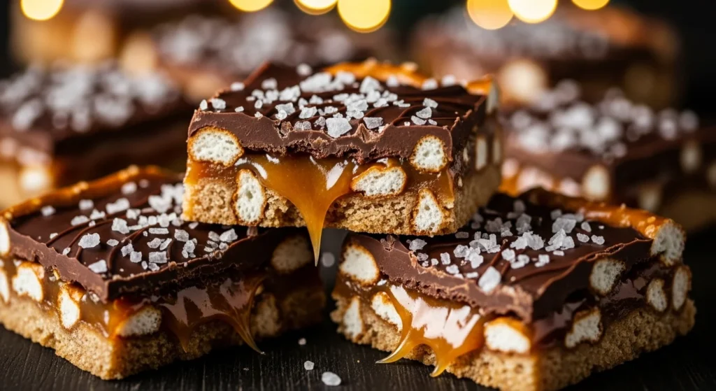 Salted Caramel Pretzel Bars