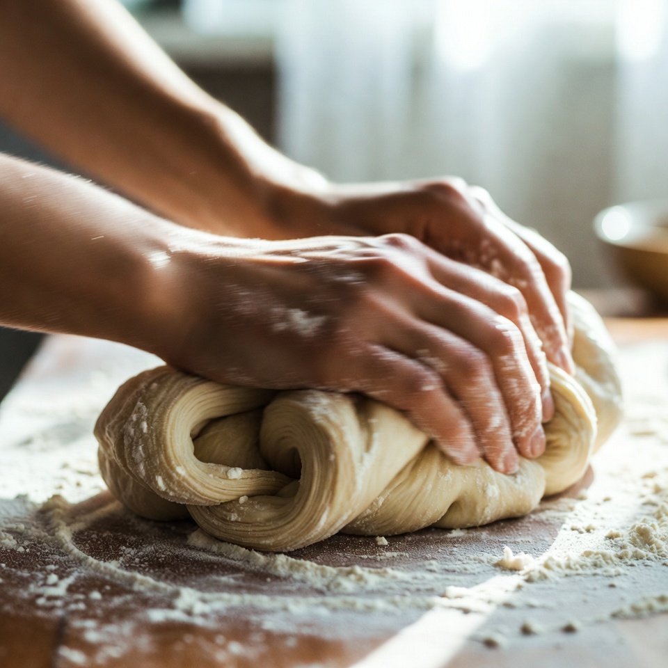Buttery French Croissants dough making