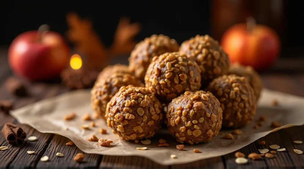 Apple Cinnamon Pumpkin Protein Balls